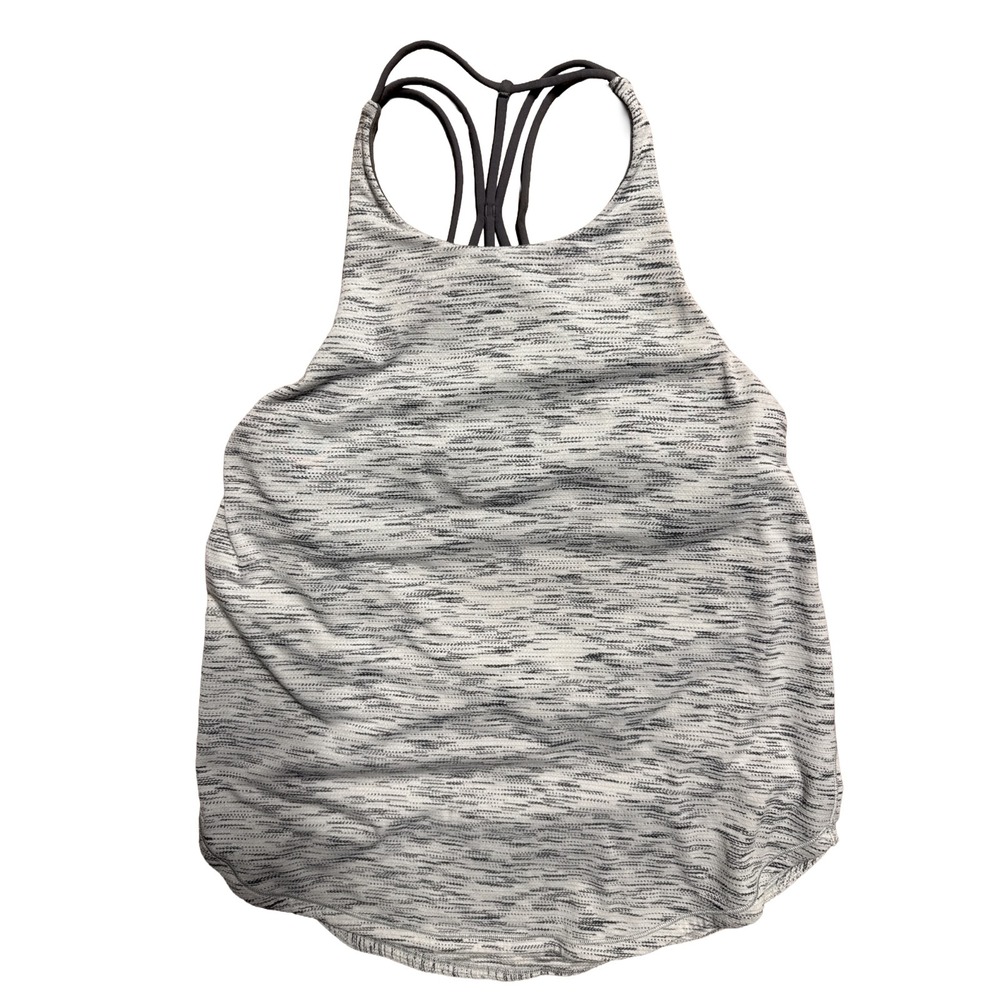 Lululemon Raise The Barre Tank Top Tiger Space Dye Black White Active Size 6